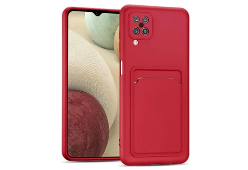 CoolGadget Handyhülle Card Case Handy Tasche für Samsung Galaxy A12 6,5 Zoll, Silikon Schutzhülle mit Kartenfach für Samsung Galaxy A12, M12 Hülle