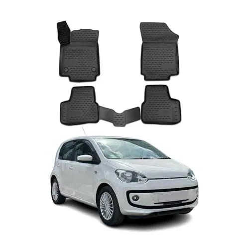 OMAC Gummimatten für VW Up 2011-2020 - Fahrzeugspezifische 3D-Fußmatten aus TPE, wasserdicht und rutschfest für optimale Sicherheit und einfachen Reinigung – die perfekte Allwetterlösung.