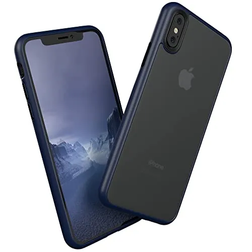 EAZY CASE Ultra Schutz Outdoor Hülle kompatibel mit iPhone X/XS, hochwertige Schutzhülle mit Ultra Aufprallschutz, Stoßfest und Kratzfest, dünne Handyhülle mit Kameraschutz, Dunkel Blau