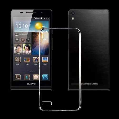 Produktbild Huawei Ascend P6 Hülle Transparent Silikon Case durchsichtige Handyhülle
