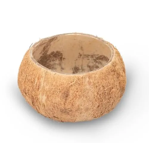 NaDeco Kokos Becher Ø 10-13cm | Kokosnuss Schale | Kokosbecher | echte Deko Kokosnuss | Kokosnussschalen | Deko Kokosnuss | Beach Party | Futtschale | Vogelspielzeug | Schreddermaterial