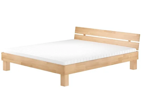 ERST-HOLZ Massivholzbett Modernes Doppelbett 180 cm x 200 Buche Geölt Jugendliche Erwachsene, Buche geölt