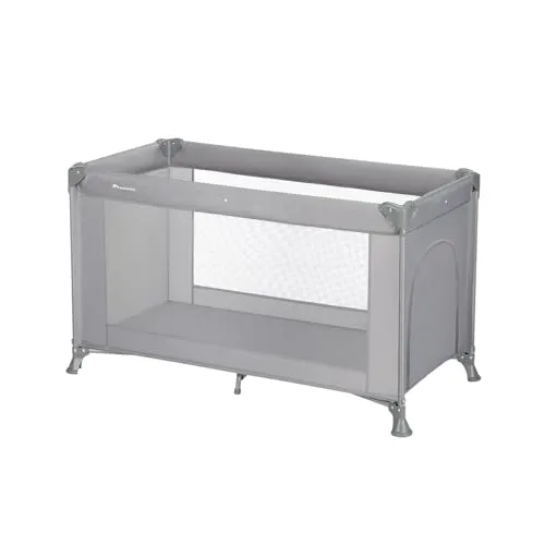 Bebeconfort Sweet Dreams, Baby Reisebett, 0–3 Jahre (0–15 kg), Reisebett leicht für Babys, Große gepolsterte Matratze, Seitenfenster, Einfach Kompakt Klappbar, Mit Reisetasche, Mineral Gray