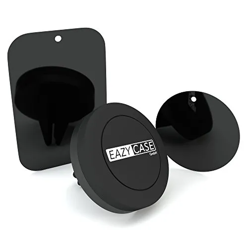EAZY CASE Universelle Magnethalterung, KFZ Halterung für Smartphones, 360° drehbar I Handyhalterung, Handymagnethalter, Smartphonehalterung für alle Modelle wie iPhone, Samsung Galaxy, Schwarz