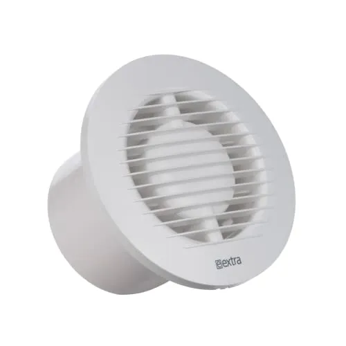 EUROPLAST Ø 100 mm Abluftventilator leise – Badlüfter weiß – Wandventilator für Küche WC Badezimmer