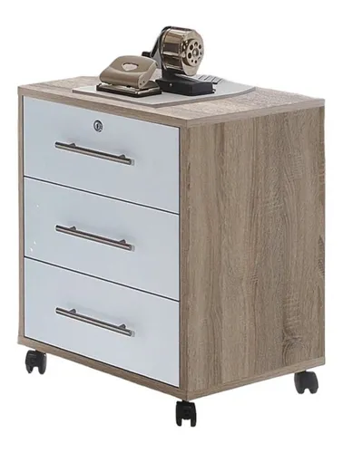 moebel-dich-auf Rollcontainer OFFICE EDITION, Metallgriffe, 1 Schubkasten abschließbar