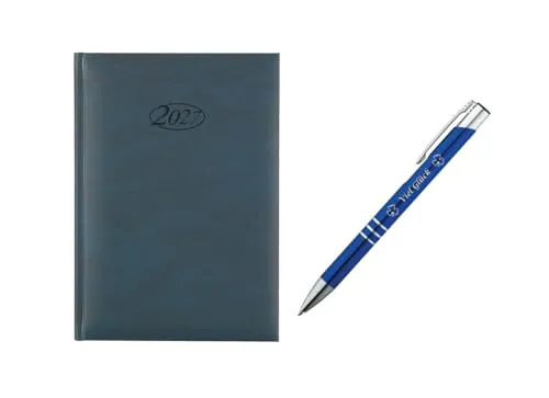Livepac-Office Buchkalender 2027 / Chefkalender/Farbe: blau + Glückskuli