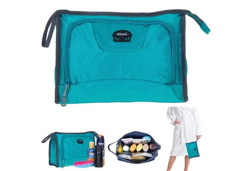 ELEPHANT Kulturbeutel Trainer groß – Waschbeutel in Petrol Türkis - Kulturbeutel mit wasserabweisendem Material, ideal für Reisen. Handgepäcktauglich und bietet viel Platz mit mehreren Fächern für optimale Organisation.