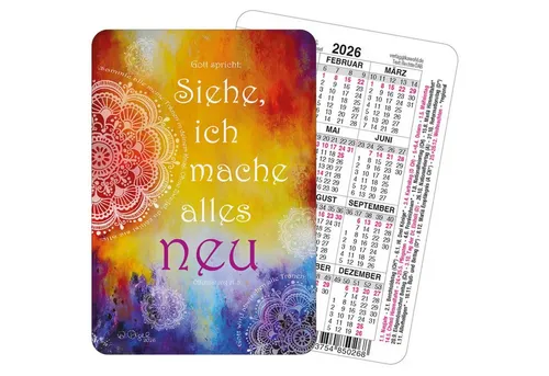 Taschenkalender Spielkartenkalender 2026 Dorette Digel