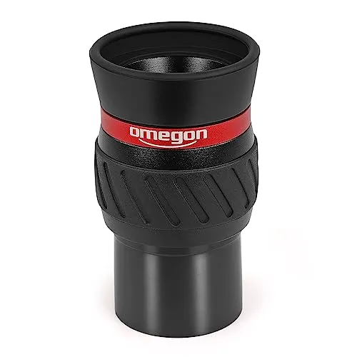Omegon Teleskop Okular Premium Flatfield 65° 19mm - Teleskop Okular mit 65° Gesichtsfeld und ED-Linsenelement für hohe Farbreinheit. Ideal für brillante und unverzerrte Abbildungen bei der Himmelsbeobachtung.