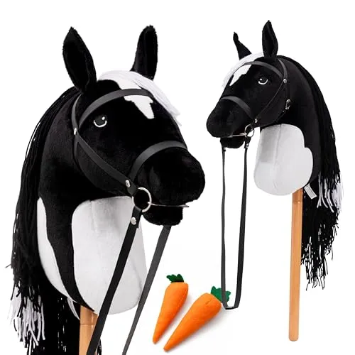 Hoofly® Hobby Horse Schwarz (Schecke)