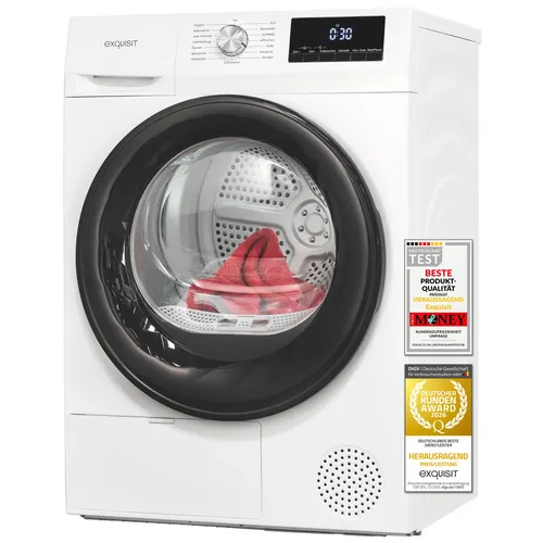 Exquisit Wärmepumpentrockner TWP703-010E | 7 kg | 15 Programme | Knitterschutz
