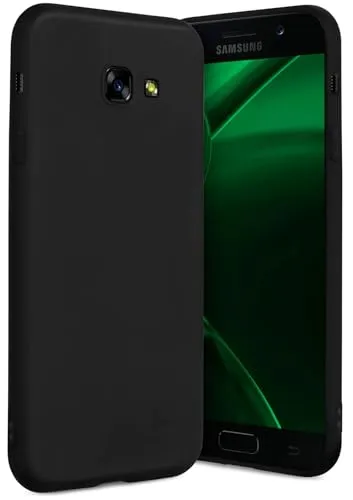 ONEFLOW SlimShield Pro für Samsung Galaxy A3 (2017) Hülle Ultra dünn erhöhter Rand, TPU Backcover minimalistisch Handyhülle flexibel, Schutzhülle mit Kamera- und Displayschutz, Schwarz