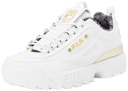 FILA Damen Disruptor P wmn Sneaker, White-Gold, 41 EU in weiß von FILA