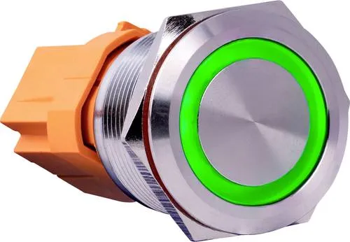 Joy-it BUTTON22B-M-GR BUTTON22B-M-GR Tastschalter 250 V/AC 7A 1 x Ein/(Aus) tastend Grün (Ø x H) 25mm x 40.40mm IK10, IP67 1St.