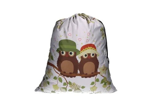 trendfinding Wäschesack Großer Design Wäschesack aus Baumwolle (1 St), Füllmenge ca. 15kg, Integrierte Kordel zum Aufhängen, zusammenfaltbar