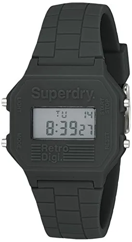 Superdry Herren Digital Quarz Uhr SYGSYG201E - Armbanduhren für Herren mit wasserdichtem Gehäuse und stylischem Silikonarmband, perfekt für Sport und Freizeit.