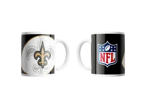New Orleans Saints NFL Tasse Becher Kaffeetasse Mug ** Shadow Logo and Shield ** 330 ml