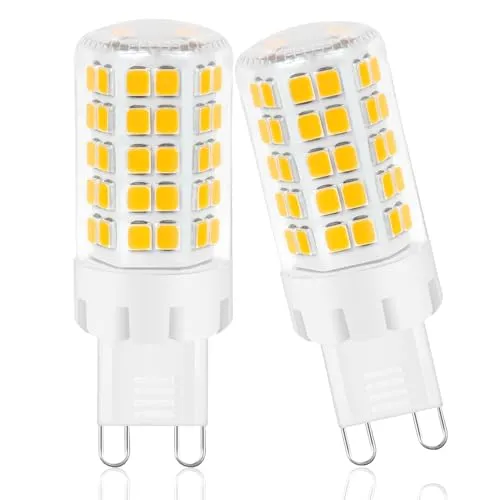 Cinsenten 8W G9 LED Lampe Warmweiß 3000K, Ersatz 60W 80W Halogen Leuchtmittel GU9, Flimmerfrei LED Birne G9 für Deckenleuchten Wandlampen Tischlampen (Warmweiss 3000K 2P)