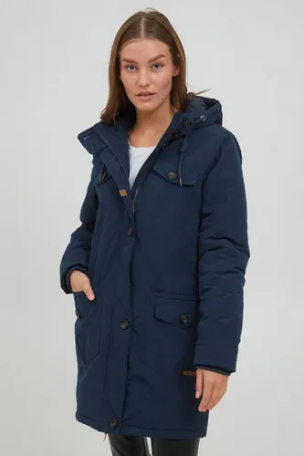 OXMO Tala Damen Wintermantel Parka gefüttert, Größe:L, Dress Blues - Funktionsjacken - Hochwertiger Winterparka mit Fleece gefüttert, ideal für sportliche und elegante Looks, inklusive verstellbarem Gummizug für perfekten Sitz.