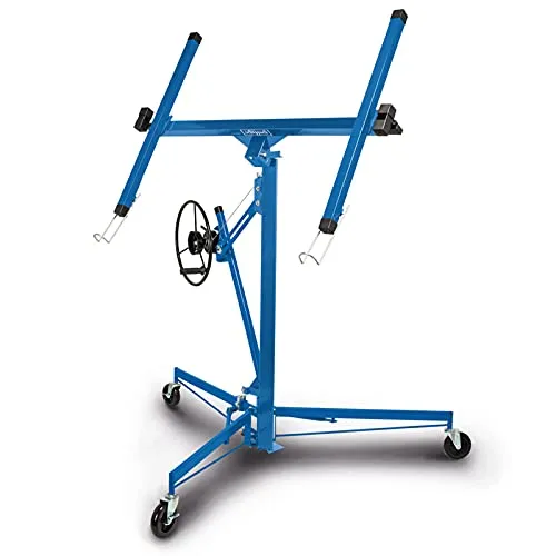 Trockenbaulift TBL335 XXL Plattenheber Scheppach - Montagehilfe für Trockenbau, unterstützt das Heben von Platten bis 68 kg und ermöglicht präzise Arbeiten an Wänden und Decken dank neigbarer Plattenaufnahme.