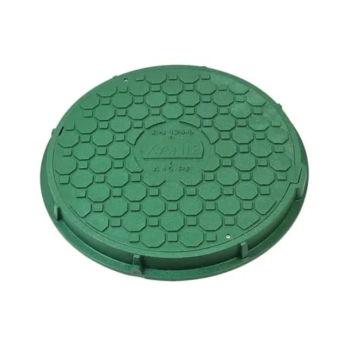 Kunststoff Schachtdeckel Ø 750 mm mit Verriegelung - A15 Kanaldeckel - Baudrainagen - Leichte, korrosionsbeständige Schachtabdeckung mit hoher Belastbarkeit bis 1,5t, ideal für sichere Abdeckungen in Garten und Landschaft.
