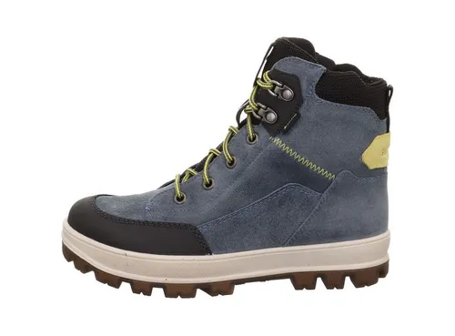 Superfit Jungen TEDD Gore-Tex Stiefel - Warm gefüttert in Blau/Gelb - Wanderschuhe mit GORE-TEX Membrane: wasserdicht und atmungsaktiv. Ideal für breite Füße, leicht und flexibel mit rutschhemmender TPU-Laufsohle.
