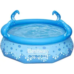 Bestway OktoPool 274 x 76 cm - Rund, Blau - Runder Swimmingpool mit 3.153 Liter Wasserkapazität, selbstaufbauend und aus langlebigem TriTech-Material. Ideal für Gartenpartys und erfrischende Sommertage.