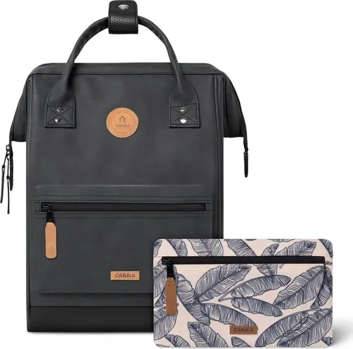 CABAIA Rucksack Adventurer Medium - Nachhaltiger Rucksack aus 100% recyceltem Polyester mit abnehmbaren Vortaschen, gepolstertem Laptopfach und flexiblem Molle-System für individuelle Anpassung.