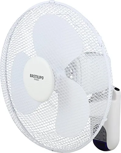 Bastilipo – 40 cm Wandventilator mit Fernbedienung, 50 W, Weiß, Calahonda