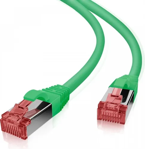 Helos 118018 helos Patchkabel S/FTP Cat 6 grün Netzwerk Kabel