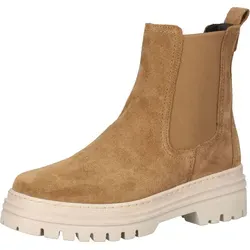 Gabor Chelsea Boot Hellbraun Veloursleder Größe 38.5 - Modische Chelsea Boots aus hochwertigem Veloursleder mit rutschfester Profilsohle. Innenreißverschluss für einfaches Anziehen und herausnehmbares Fußbett für individuellen Komfort. Ideal für stilvolle Outfits.