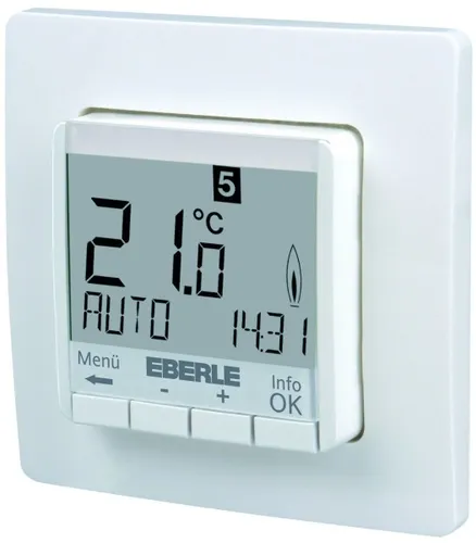 Eberle Controls FIT np 3R Unterputz-Thermostat - Raumtemperaturregler mit großer Anzeige und einfacher Bedienung. Ideal für Heizungsregelung und bietet ECO-Eingang für individuelle Temperatursteuerung.