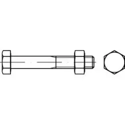 ART 89601 Baubolzen mit Mutter CE 4.8 M 16 x 320 - Bolzen für sichere Verbindungen, galvanisch verzinkt für Korrosionsschutz, ideal für Bauprojekte, 25 Stück im Set.
