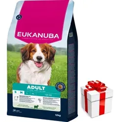 EUKANUBA Adult Small&Medium Breed Rich In Lamm & Reis 12kg - Hundefutter für kleine und mittelgroße Hunde, hochwertiges Trockenfutter mit reichlich Lammfleisch für gesunde Ernährung und vitalen Hund.