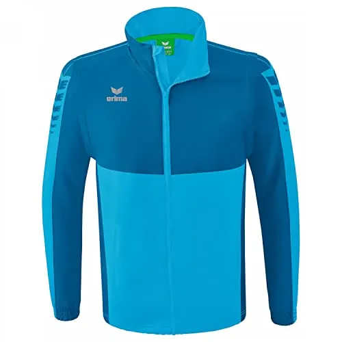 Erima SIX WINGS Jacke mit abnehmbaren Ärmeln XXL - Funktionsjacken für Herren, atmungsaktiv, wind- und wasserdicht, ideal für Training bei jedem Wetter, mit trendigem Stehkragen und praktischen Zip-Taschen.