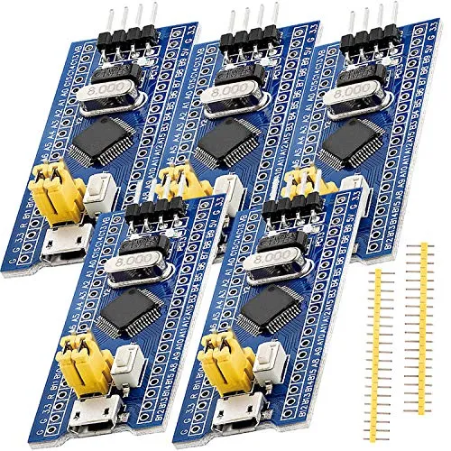AZDelivery 5 x Blue Pill Mikrocontroller kompatibel mit STM32F103C8T6 Development Board Modul mit ARM Cortex M3 Prozessor inklusive E-Book!