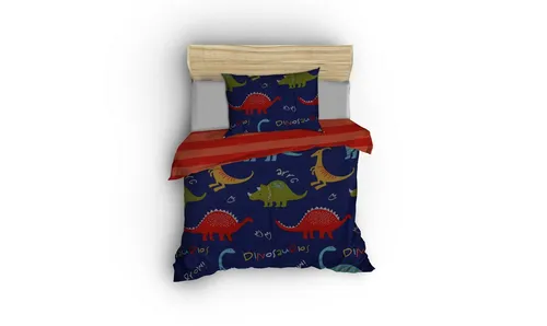 L'Essentiel Linge de Maison Begonvilla EPJ6190 - Blau Bettdecken Set - Bettdecken Set aus 65% Baumwolle und 35% Polyester, maschinenwaschbar bei 30 °C, bietet Komfort und Stil für Ihr Schlafzimmer.