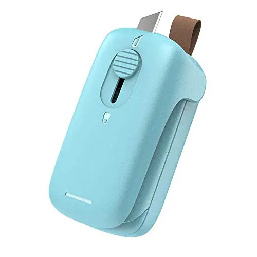 XLKJ Folienschweißgerät, Mini Bag Sealer, 2 in 1 Küche Hand Verschlussgerät für Beutel Spänesäcke Plastiktüten