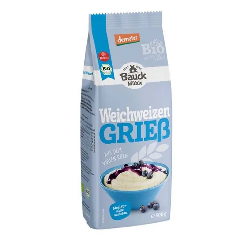Bauck Mühle Mehl Grieß - Weichweizen 500g
