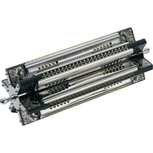 Hohner Kreuzwender C/D/F/G/A/B - 288 Stimmen - Mundharmonika mit 6 Stimmungen in einem Instrument, ideal für vielseitige Musikstile. Einfacher Wechsel der Tonarten durch drehbaren Metallstern, perfekt für kreative Musiker.