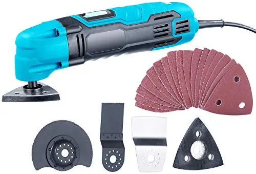 AGT Multifunktionstool MFW-500: Der Alleskönner für Ihr Handwerk - Multifunktionswerkzeuge: 280 W Leistung für präzises Arbeiten in Haushalt und Werkstatt • Ideal für Schleifen, Sägen und Polieren mit umfangreichem Zubehör