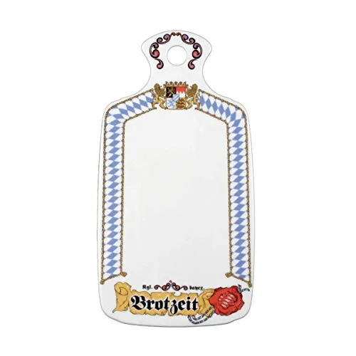 Seltmann Weiden Compact Bayern Brotbrett - Hochwertiges 27 cm Brotbrett aus dekoriertem Hartporzellan, spülmaschinen- und mikrowellengeeignet, ideal für umweltbewusste Genießer. Made in Germany.