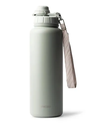 MAMEIDO Thermoflasche mit 2-in-1 Deckel - Thermoflaschen in 500ml, 700ml & 1,2l – Trinkkomfort durch integrierten Strohhalm, doppelwandigen Edelstahl und tropffreies Design für unterwegs, Büro oder Training.