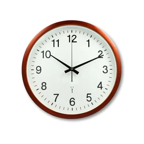 CLOXON Funkwanduhr Holz Optik 32,5 cm - Wanduhren: Funkgenaue Zeit und geräuschloses Uhrwerk für eine entspannte Raumatmosphäre. Die elegante Holzoptik passt perfekt in jedes Zuhause.