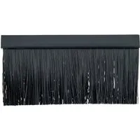 HMF 65429-02 Bürstenleiste für Kabeldurchführung für 19 Zoll Serverschrank Außen Schwarz