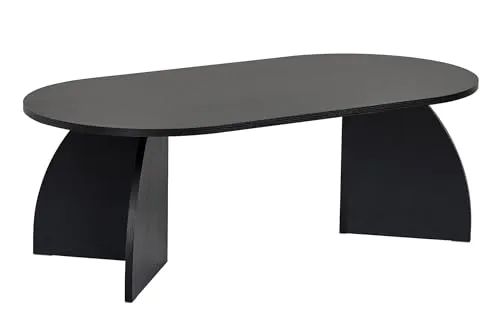 Eleganter Couchtisch aus Holz in Schwarz - Stylischer Wohnzimmertisch mit einer Breite von 120 cm und einer Höhe von 40 cm. Ideal für jeden Wohnraum, gefertigt aus melaminbeschichteter Spanplatte für langlebige Qualität.
