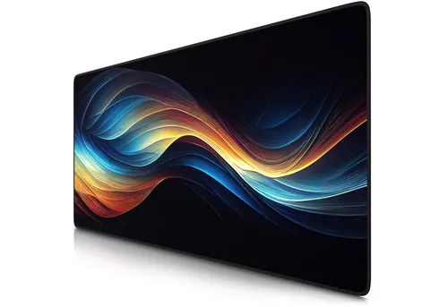 Titanwolf Gaming Mauspad XXL Speed Mousepad 900 x 400 x 3 mm, Schreibtischauflage, abwaschbar, rutschfeste Rückseite, Geschwindigkeit & Präzision, Abstract Panorama