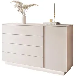 Kommode LINA KASCHMIR II 1D4S mit LED Beleuchtung in beige von Lookway