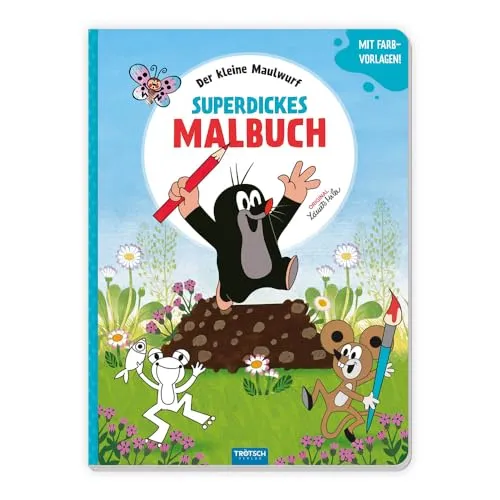 TRÖTSCH - Der kleine Maulwurf Superdickes Malbuch Ausmalbuch: Malbuch Ausmalbuch Ab 3 Jahren